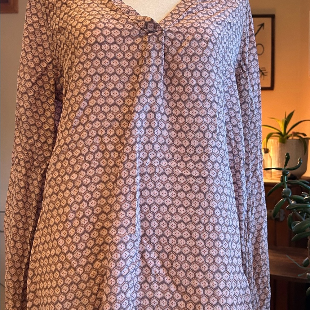 Joie Pink Geometric Blouse